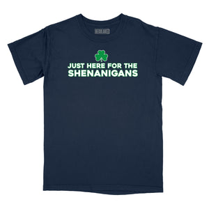 Just Here for the Shenanigans Shamrock Relaxed Fit T-Shirt