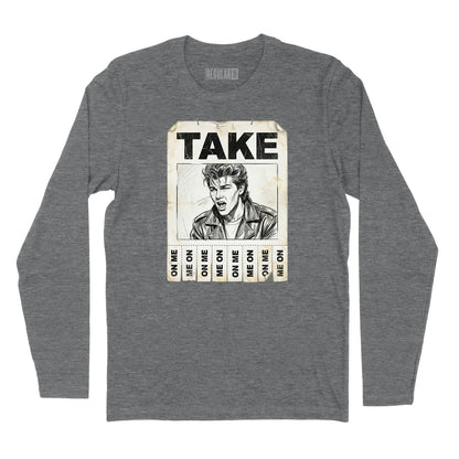 Take On Me Handbill Long Sleeve T-Shirt (Inspired by A-Ha)