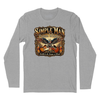 Simple Man Poison Whiskey Long Sleeve T-Shirt (Inspired by Lynyrd Skynyrd)