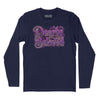 Dearly Beloved Paisley Long Sleeve T-Shirt (Inspired by Prince) - Navy