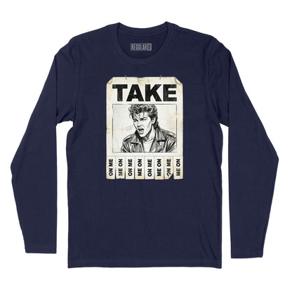 Take On Me Handbill Long Sleeve T-Shirt (Inspired by A-Ha)