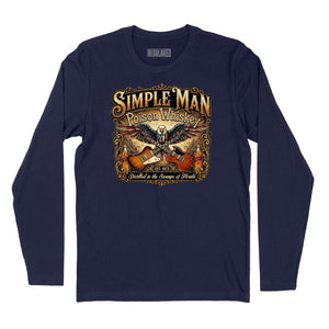 Simple Man Poison Whiskey Long Sleeve T-Shirt (Inspired by Lynyrd Skynyrd)