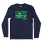 Dark Desert Highway Road Sign Long Sleeve T-Shirt