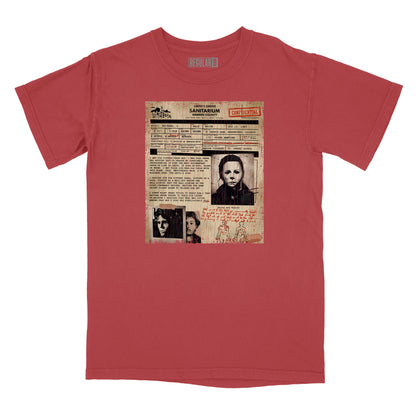 Smiths Grove Sanitarium Michael Myers Admission Form Relaxed Fit T-Shirt