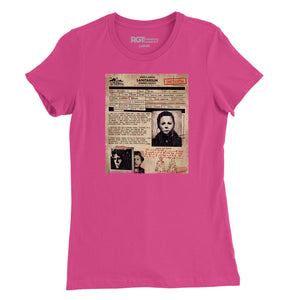 Smiths Grove Sanitarium Michael Myers Admission Form Womens T-Shirt