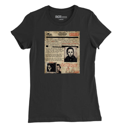 Smiths Grove Sanitarium Michael Myers Admission Form Womens T-Shirt