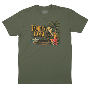 Tahitian Lanai Tiki Bar T-Shirt — OD Green