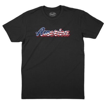 America Old Glory Script T-Shirt