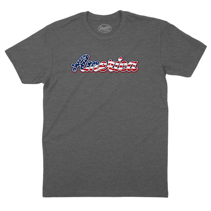 America Old Glory Script T-Shirt