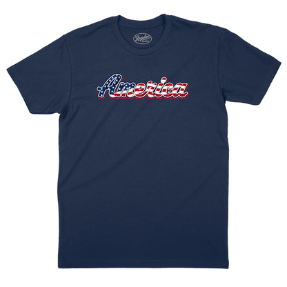 America Old Glory Script T-Shirt