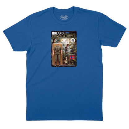 Roland the Headless Thompson Gunner Action Figure T-Shirt (Inspired by Warren Zevon)