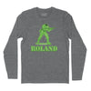 Roland the Headless Thompson Gunner Long Sleeve T-Shirt (Inspired by Warren Zevon) - Charcoal Heather