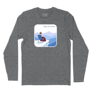 Enjoy the Silence Long Sleeve T-Shirt (Inspired by Depeche Mode) in Charcoal