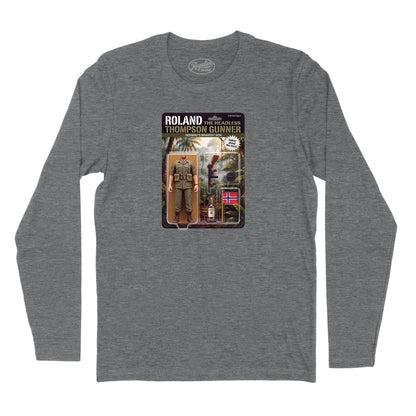 Roland the Headless Thompson Gunner Action Figure Long Sleeve T-Shirt (Inspired by Warren Zevon)