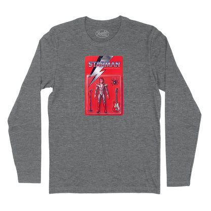 Starman Action Figure Long Sleeve T-Shirt (Inspired by the David Bowie)