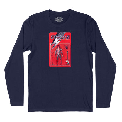 Starman Action Figure Long Sleeve T-Shirt (Inspired by the David Bowie)
