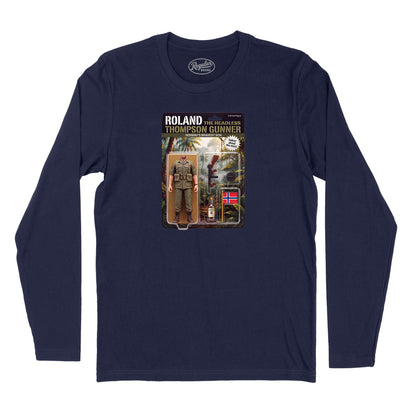 Roland the Headless Thompson Gunner Action Figure Long Sleeve T-Shirt (Inspired by Warren Zevon)