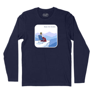 Enjoy the Silence Long Sleeve T-Shirt (Inspired by Depeche Mode) in Navy