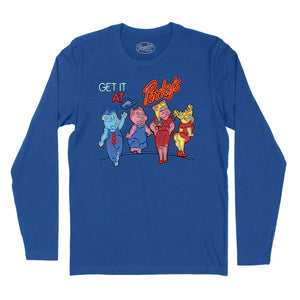 Get It At Porky's Neon Sign Long Sleeve T-Shirt