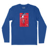 Starman Action Figure Long Sleeve T-Shirt (Inspired by the David Bowie) - Royal