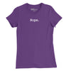 Nope Womens T-Shirt - PURPLE