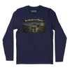 Long Lonesome Highway Long Sleeve T-Shirt (Inspired by Bob Segar) - Navy