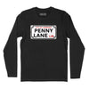 Penny Lane Street Sign Long Sleeve T-Shirt (Inspired by The Beatles) - Black