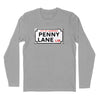 Penny Lane Street Sign Long Sleeve T-Shirt (Inspired by The Beatles) - Heather Grey