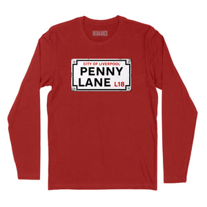 Penny Lane Street Sign Long Sleeve T-Shirt (Inspired by The Beatles)