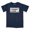 Penny Lane Street Sign Relaxed T-Shirt (Inspired by The Beatles) - NAVY