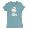 Play Free Bird T-Womens T-Shirt - Heather Blue Lagoon