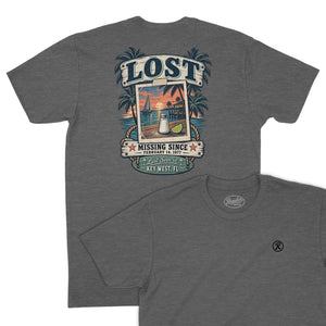 Lost Shaker of Salt Sunset T-Shirt (Inspired by Jimmy Buffett) — Charcoal Heather
