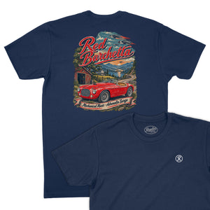Red Barchetta Barn T-Shirt — Navy
