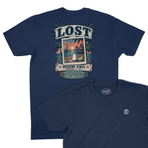 Lost Shaker of Salt Sunset T-Shirt (Inspired by Jimmy Buffett) — Navy