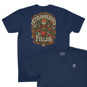 Strawberry Fields T-Shirt (Inspired by the Beatles) — Navy