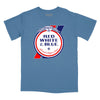 Red White & Blue Beer Relaxed T-Shirt - SLATE