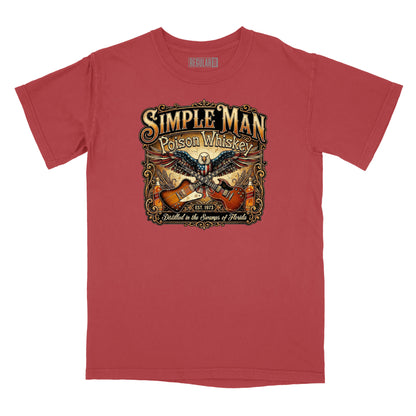 Simple Man Poison Whiskey Relaxed T-Shirt (Inspired by Lynyrd Skynyrd)