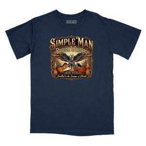Simple Man Poison Whiskey Relaxed T-Shirt (Inspired by Lynyrd Skynyrd)