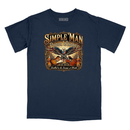 Simple Man Poison Whiskey Relaxed T-Shirt (Inspired by Lynyrd Skynyrd)