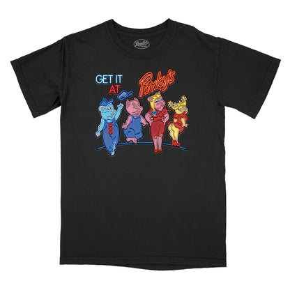 Get It At Porky's Neon Sign Relaxed T-Shirt