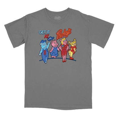 Get It At Porky's Neon Sign Relaxed T-Shirt