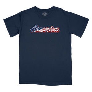 America Old Glory Script Relaxed T-Shirt
