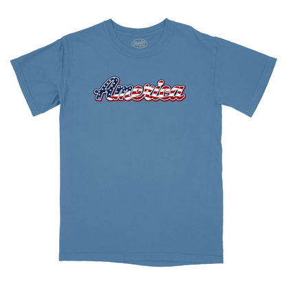 America Old Glory Script Relaxed T-Shirt