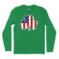 Shamrock American Flag Long Sleeve T-Shirt