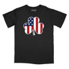 Shamrock American Flag Relaxed T-Shirt - BLACK