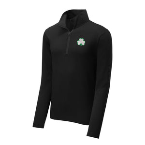 Shamrock White Triblend Quarter Zip Pullover