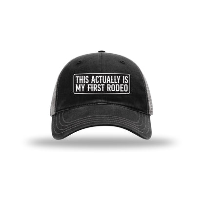My First Rodeo Carbon Fiber Patch Soft Mesh Trucker Hat