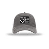 Zoso Combo Carbon Fiber Patch Soft Mesh Trucker Hat - CHARCOAL/WHITE