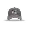 I Don't Feel Tardy Carbon Fiber Patch Soft Mesh Trucker Hat - CHARCOAL/WHITE