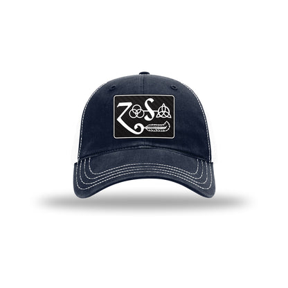 Zoso Combo Carbon Fiber Patch Soft Mesh Trucker Hat